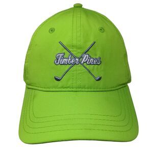 Timber Pines Golf Strapback Hat Green One Size Laser Cut Pukka Inc